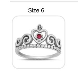 Crown ruby ring